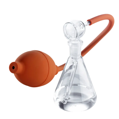 This all glass reagent sprayer is an alternative to the CAMAG® TLC Sprayer. It comes with a rubber pump but may also be operated from a compressed air or nitrogen supply.