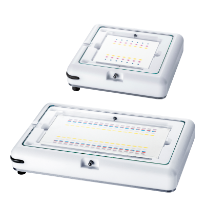 In the Horizontal Developing Chambers, plates can be developed in sandwich as well as in unsaturated and saturated chamber configuration. The chamber is suitable for all kinds of solvents.